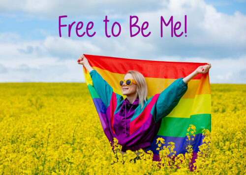 LGBTQ Greeting Card - Free to Be Me!